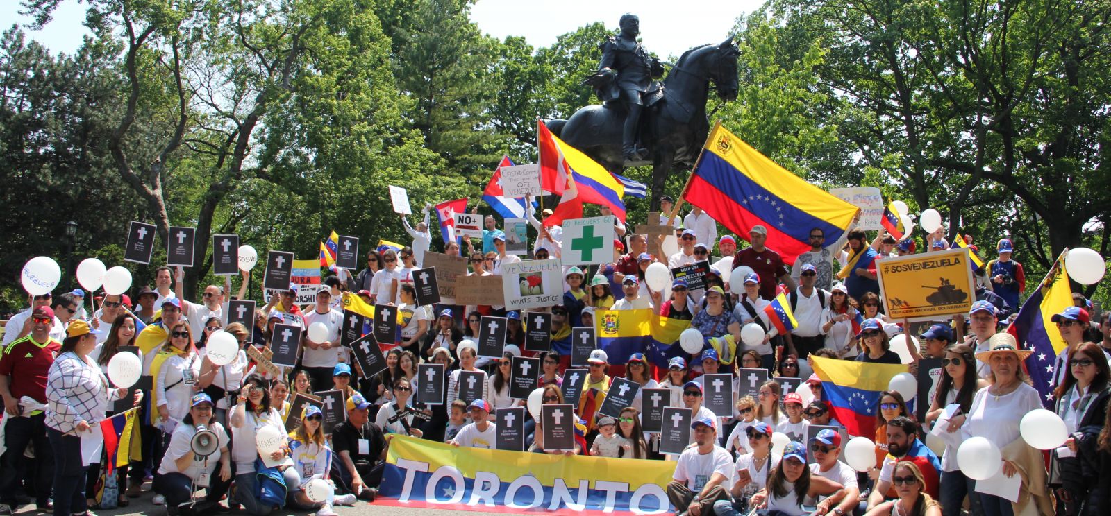Manifestación en Toronto por la libertad de los presos políticos en Venezuela  
