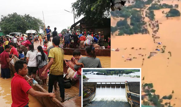 Tragedia en Laos, se derrumba una represa y arrastra varios pueblos 