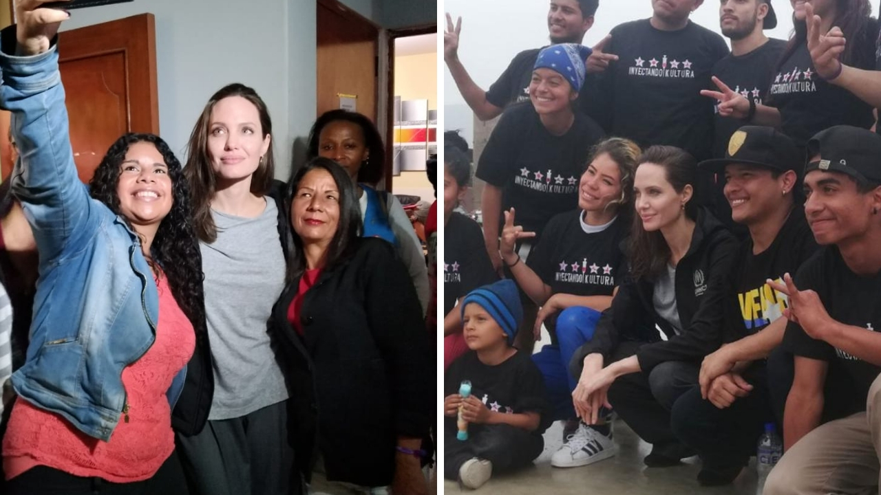 Angelina Jolie escucha a la tragedia que viven los desplazados venezolanos 
