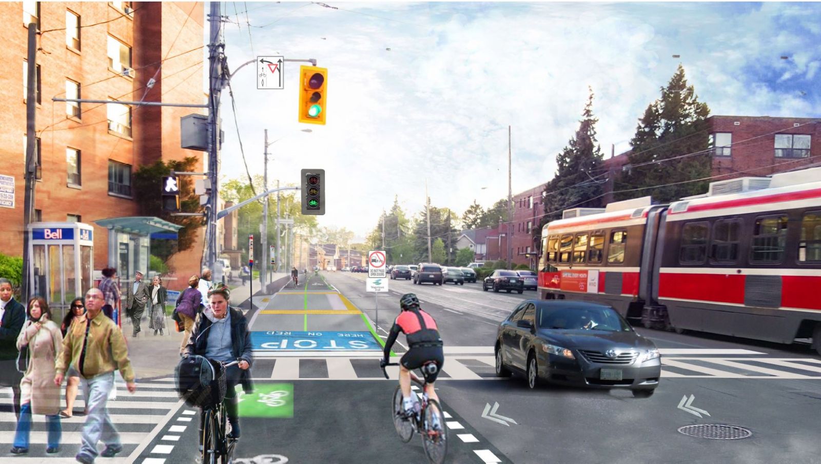 Enfrentamiento entre ciclistas y minusválidos por calles en Toronto 