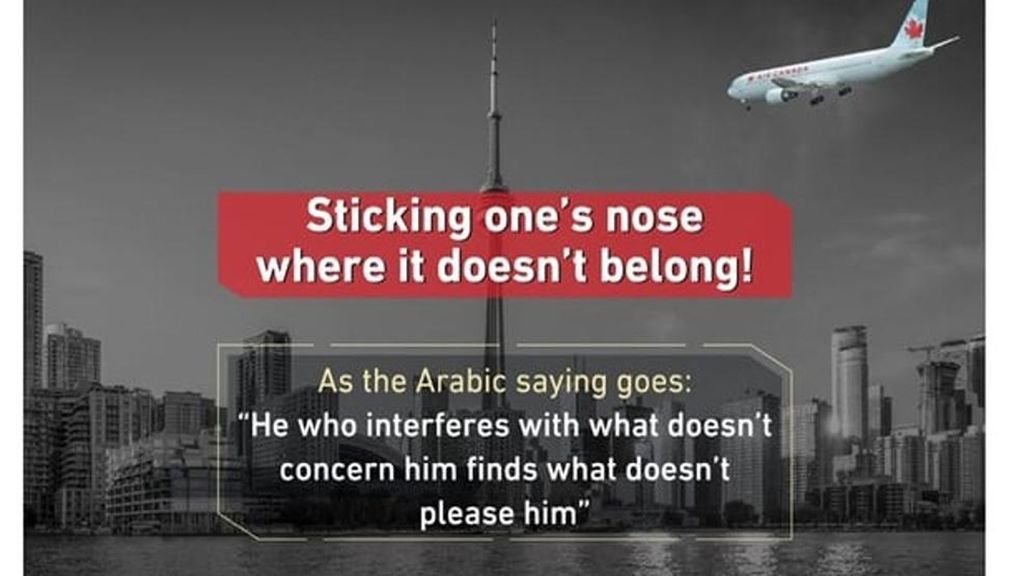 En Arabia Saudí publican agresiva imagen contra Canadá, luego de choque diplomático 