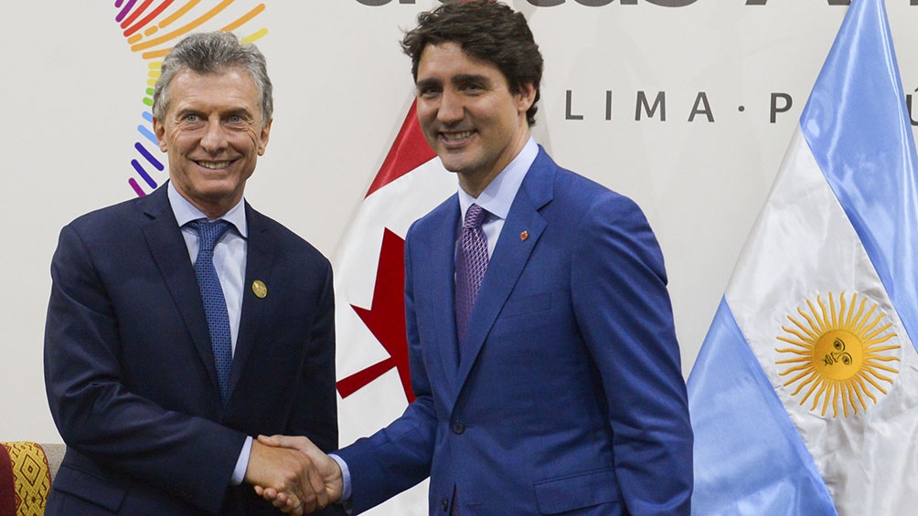 Presidente de Argentina viene a la cumbre del G7, invitado por Trudeau 