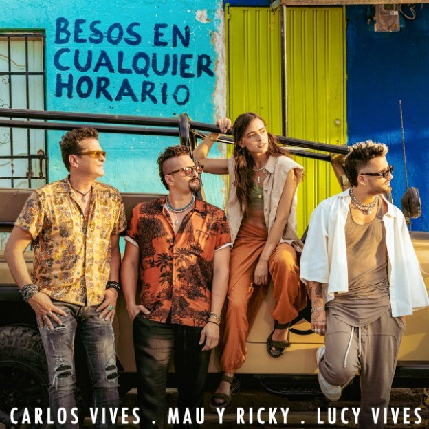 "Besos en cualquier horario”, nuevo éxito de Carlos Vives, con Mau y Ricky